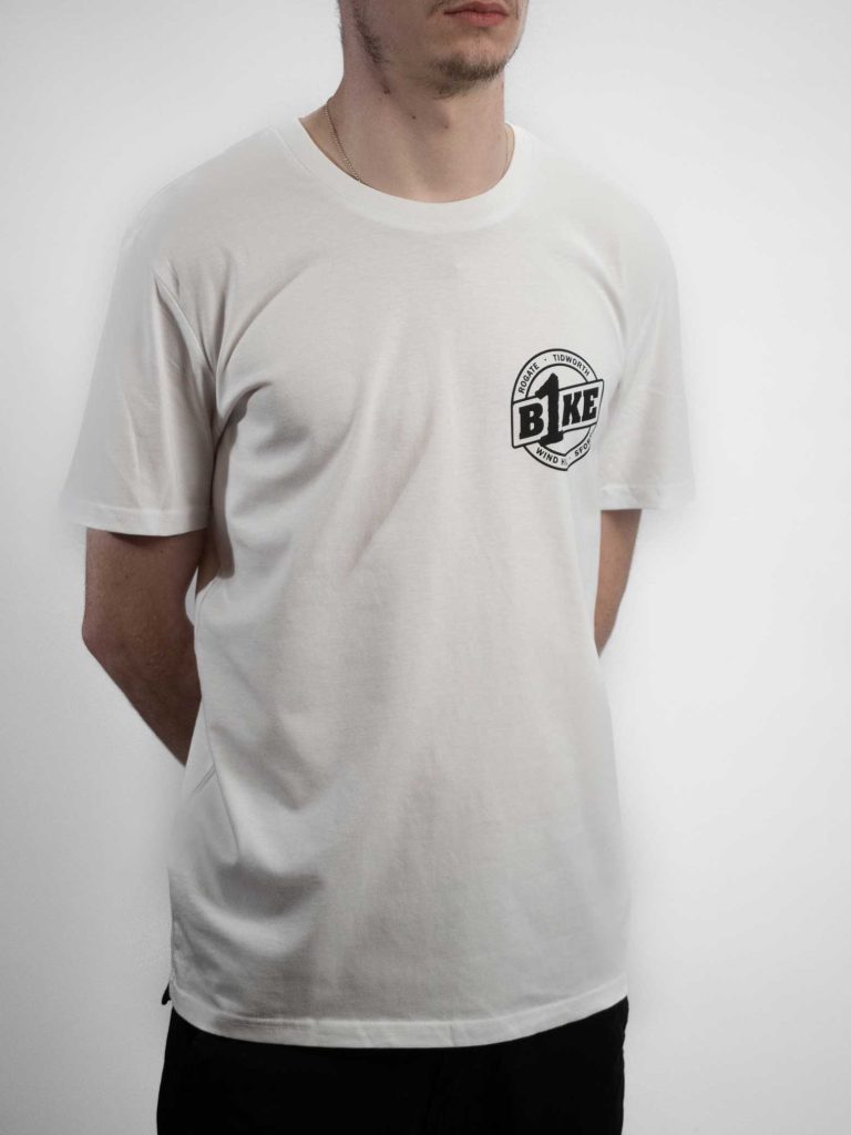 B1ke short sleeve adult t-shirt white front